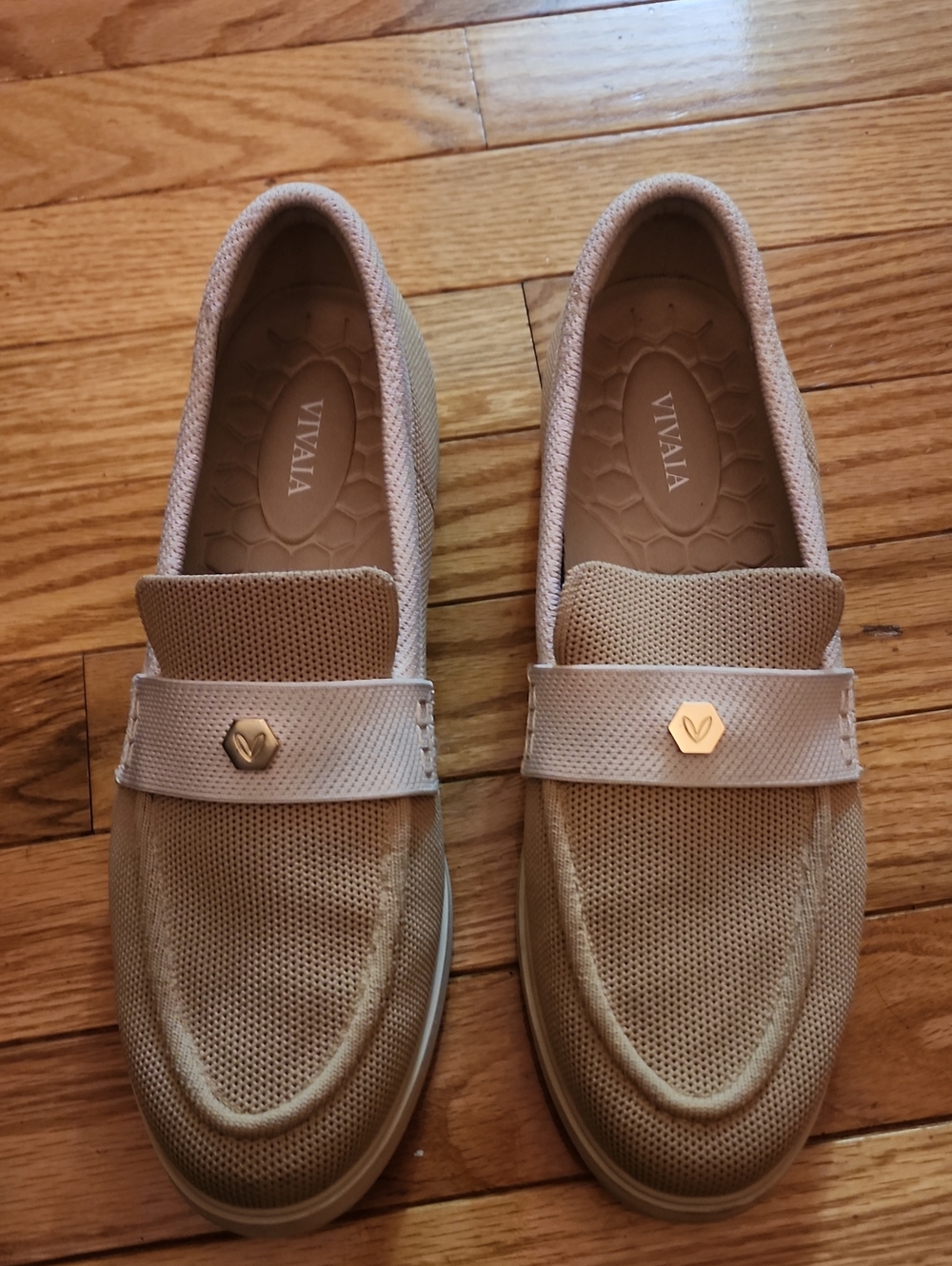 Vivaia Liana Casual Slip-On Penny Loafers in Beige